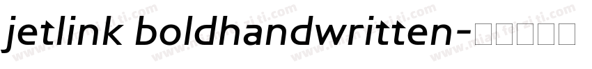 jetlink boldhandwritten字体转换
